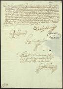 Carta do rei D. João V enviada aos oficiais da câmara de Ponte de Lima para que sejam nomeadas três pessoas capazes de servir o ofício de almoxarife das armas e munições da vila, pelo tempo de 3 anos