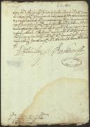 Carta do rei D. Pedro II enviada aos oficiais da câmara do couto da Correlhã pela qual é nomeado para o cargo de juiz Pascoal Fernandes de Barros em vez de Domingos Correia da Costa, por ter servido de juiz no ano de 1694