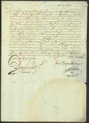 Carta do rei D. Pedro II enviada aos oficiais da câmara da vila de Ponte de Lima para que cessem as repetidas queixas dos moradores da Província de Entre Douro e Minho no lançamento da palha e alojamento das tropas