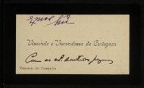 Carta enviada pelo Visconde e Viscondessa de Cortegaça a Maria Inácia Malheiro Pereira de Castro e filhas