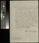 Carta de José Pedro da Câmara a Manuel de Sousa Machado e Meneses