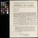 Carta da comissão de Homenagem Nacional ao Sr. Doutor António Luís Gomes ao General Norton de Matos