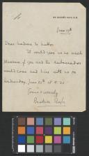 Carta de Beatrice Boyle à Madame Norton de Matos