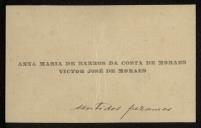 Carta enviada por Ana Maria de Barros da Costa de Morais e Victor José de Morais a Inácia de Vilhena