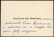 Cartão de Filinto de Morais dirigido ao General Norton de Matos