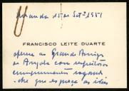 Carta de Francisco Leite Duarte ao General Norton de Matos