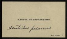 Carta enviada por Manuel de Espregueira a Inácia de Vilhena