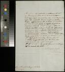 Carta do Marquês de la Rosière a Manuel de Sousa Machado
