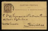 Cartão postal enviado por Sebastião a Inácia Malheiro Pereira de Castro Vilhena