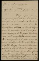 Carta enviada por Clara a João António Vilhena de Castro