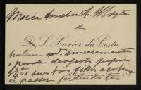 Carta enviada por Maria Amélia A. X. Costa e L. Xavier da Costa a Inácia de Castro Vilhena e filhas