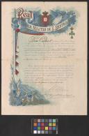 Diploma da Real Ordem Militar de S. Bento d'Aviz