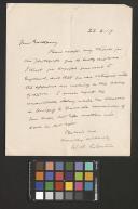 Carta de W. R. Robertson a José Norton de Matos