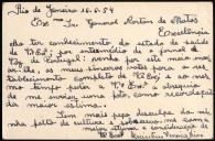 Carta de Quintino Ferreira Dias ao General Norton de Matos