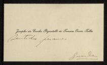 Carta enviada por Josefa da Cunha Pignatelli de Tavares Osório Teles e Manuel de Pignatelli Teles de Vasconcelos a Maria Inácia de Albuquerque Vilhena