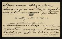 Carta enviada por Miguel Vaz de Almada (Almada e Avranches) a Alexandre Vilhena