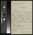 Carta enviada por Luís Moscoso a José Maria Pereira de Castro