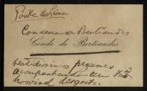Carta enviada pelo Conde e Condessa de Bertiandos a Inácia Malheiro de Vilhena e filhas