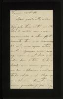 Carta enviada por Inácia a Alexandre de Albuquerque Vilhena Moura Pegado