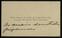 Carta enviada por Maria Eugénia de Castro da Cunha Corte Real e Fernando Homem da Cunha Corte Real a Inácia Malheiro de Castro Vilhena e suas filhas