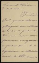 Carta enviada por Margarida Branca de Sousa a Inácia Pereira de Castro Vilhena