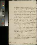 Minuta de carta do Barão du Merle com instruções a Manuel de Sousa Machado Meneses