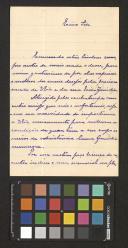 Carta Henrique Carlos Lobato de Faria a José Norton de Matos
