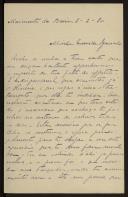 Carta enviada por Alexandre a Inácia Malheiro Pereira de Castro Vilhena