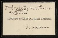 Carta enviada por Sebastião Lopes de Calheiros e Meneses a Inácia Pereira de Castro Malheiro de Vilhena