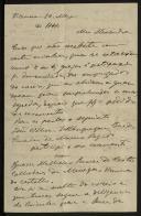 Carta enviada por João a Alexandre de Vilhena e Albuquerque de Moura Pegado