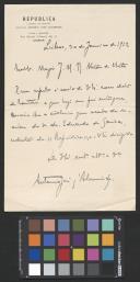 Carta de António José de Almeida ao Major Norton de Matos