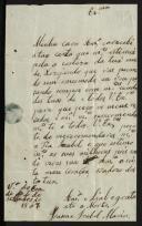 Carta enviada por Joana Isabel Maria a Clara Carolina das Dores Malheiro e Meneses