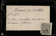 Carta enviada pelo Barão e Baronesa do Mogadouro a Clara Carolina das Dores Malheiro e Meneses