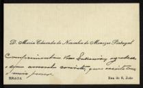 Carta enviada por Maria Eduarda de Noronha de Meneses Portugal a Inácia Malheiro Pereira de Castro Vilhena