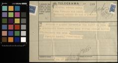 Telegrama da família Manuel Figueiredo ao General Norton de Matos